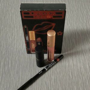 lipstick queen kiss from a rose set lip liner siner lipstick ruler of rose gloss